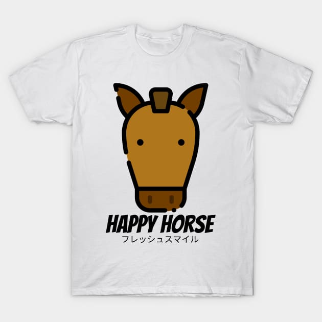 Happy Horse Mare Brown T-Shirt by BradleyHeal